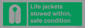 Life jackets stowed within